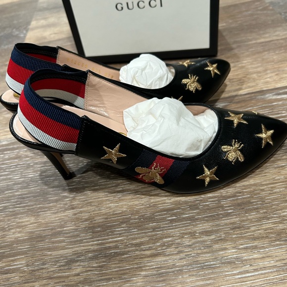 Gucci leather sling back heels, authentic - Picture 8 of 10